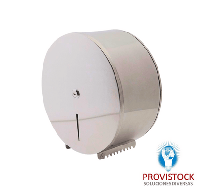 DISPENSADOR PARA PAPEL HIGIÉNICO ROLLO GRANDE JUMBO - ACERO INOXIDABLE - CON LLAVE - PROVISTOCK - Soluciones Diversas