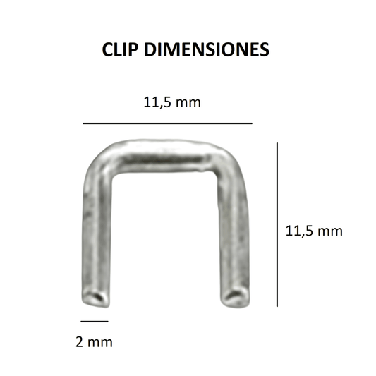 CLIP DE ALUMINIO TIPO 506Y - CAJA DE 4000 UNIDADES (para máquina clipadora manual) - PROVISTOCK - Soluciones Diversas