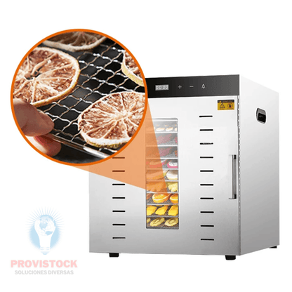 DESHIDRATADOR SECADOR HORNO ELÉCTRICO DE ALIMENTOS, VEGETALES, FRUTAS - 12 BANDEJAS - PROVISTOCK - Soluciones Diversas