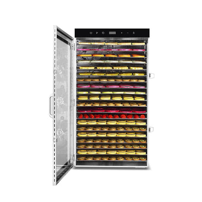 DESHIDRATADOR SECADOR ELÉCTRICO DE ALIMENTOS 24 BANDEJAS (GRATIS 24 Alfombrillas antiadherentes)