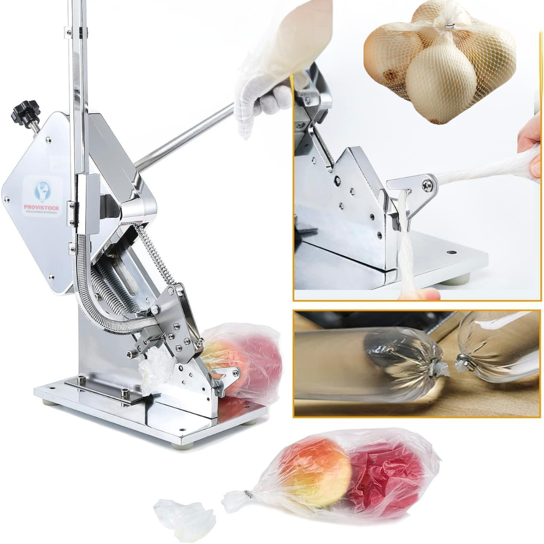 CLIPADORA GRAPADORA CLIPADOR CON CUCHILLA PARA ALIMENTOS, EMBUTIDOS, FUNDAS, BOLSAS, MALLAS, ENVASES