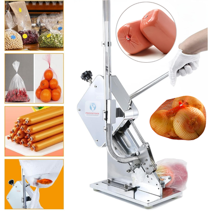 CLIPADORA GRAPADORA CLIPADOR CON CUCHILLA PARA ALIMENTOS, EMBUTIDOS, FUNDAS, BOLSAS, MALLAS, ENVASES